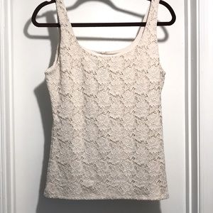 WHITE HOUSE BLACK MARKET All Over Lace Shell Top